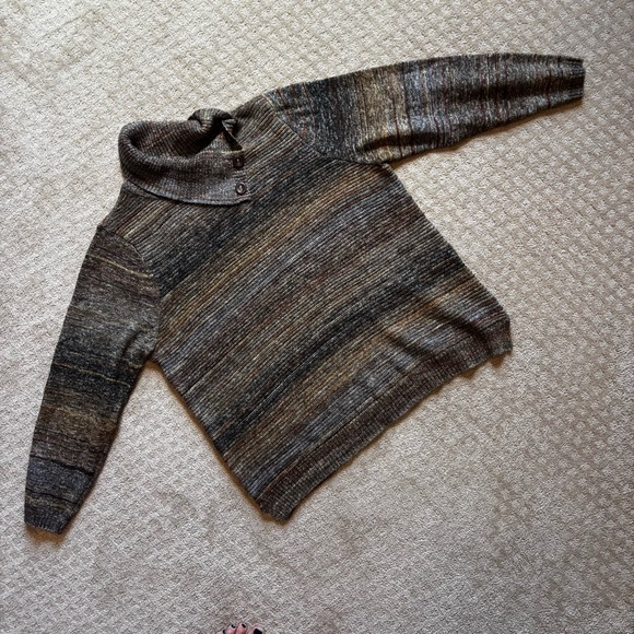 CJ Banks Neutral Multicolor Cowl Neck Sweater size 1x - Picture 3 of 11